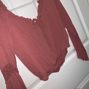 Off the shoulder crop tops